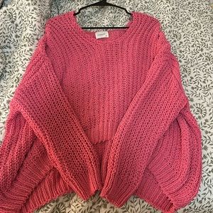 pink andrée sweater. m/l. got from a boutique, never worn